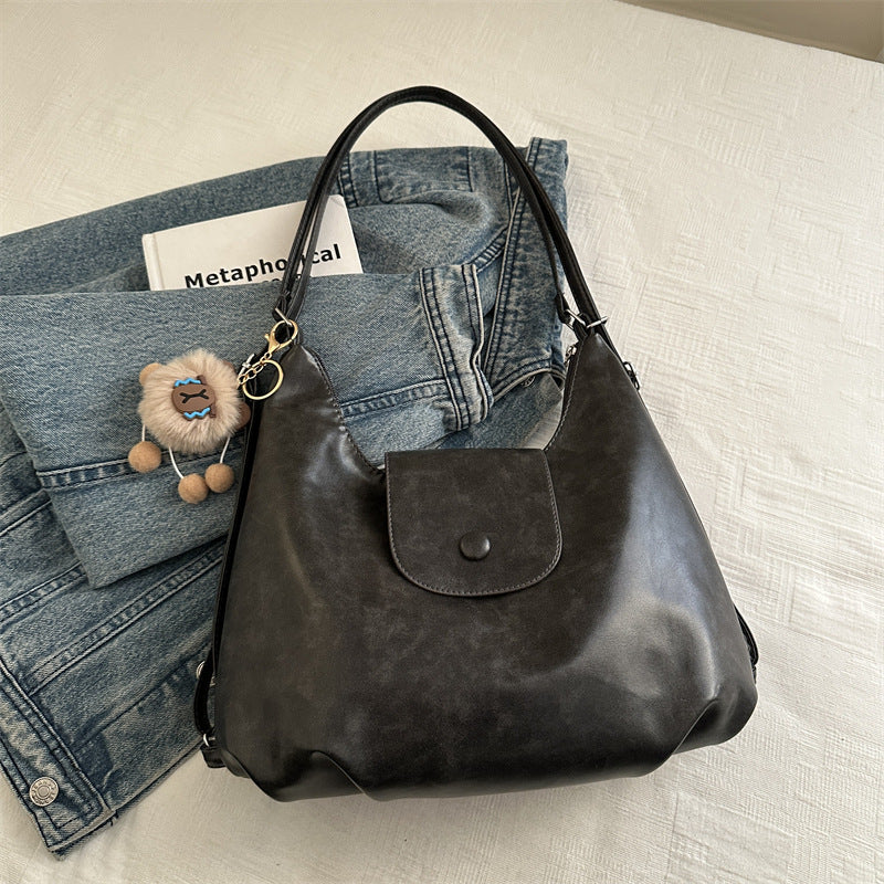 New Large Capacity Commuter Backpack Design Textured One-shoulder Bag