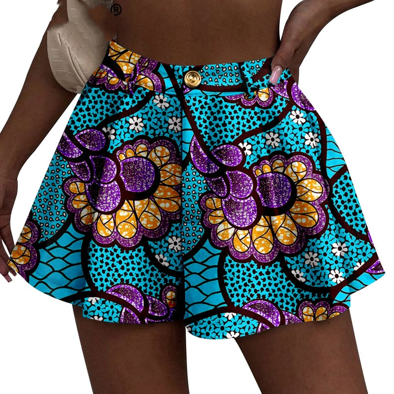Dobbeltsidet print batikshorts