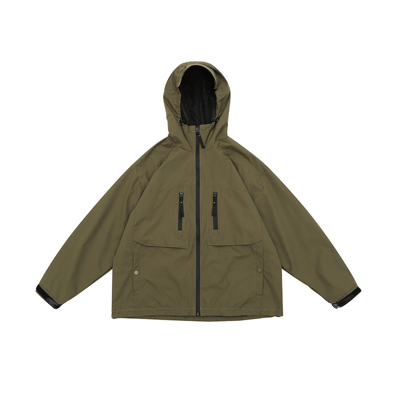 Men's And Women's Fashion Outdoor Camping Solid Color Jacket Coat