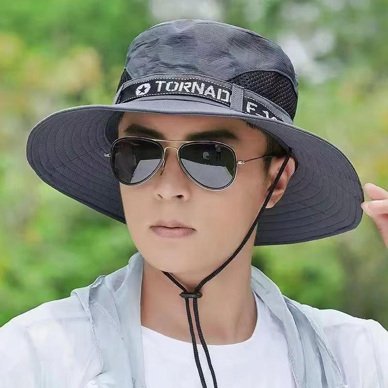 Mountain-Style Camping Mens Summer Sun Hat Hiking Sun Protection Fishing Cap