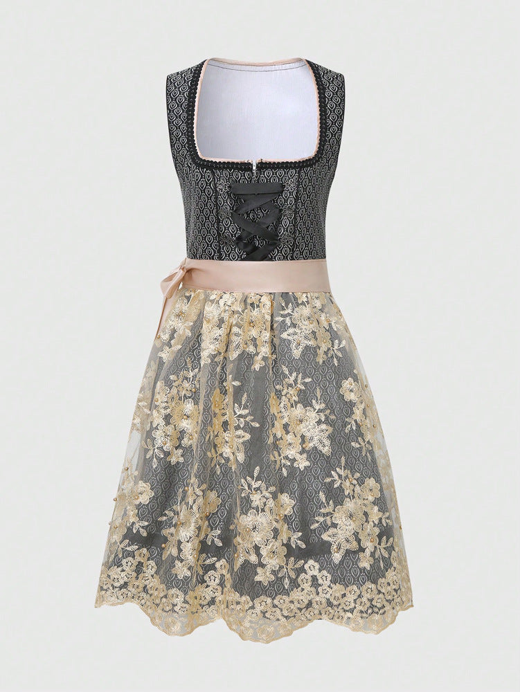 Womens Square Neck Sleeveless Dress
