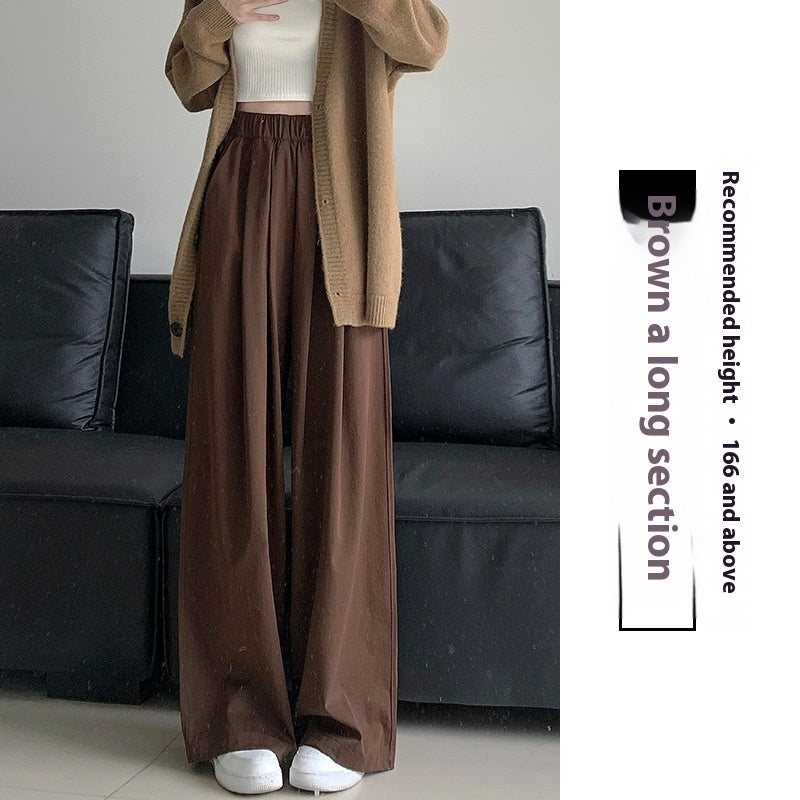 High Waist Drooping Casual Straight-leg Idle Style Mopping Yamamoto Pants