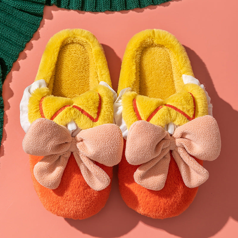 Douyin Cotton Slippers Female Cute Cartoon Plush
