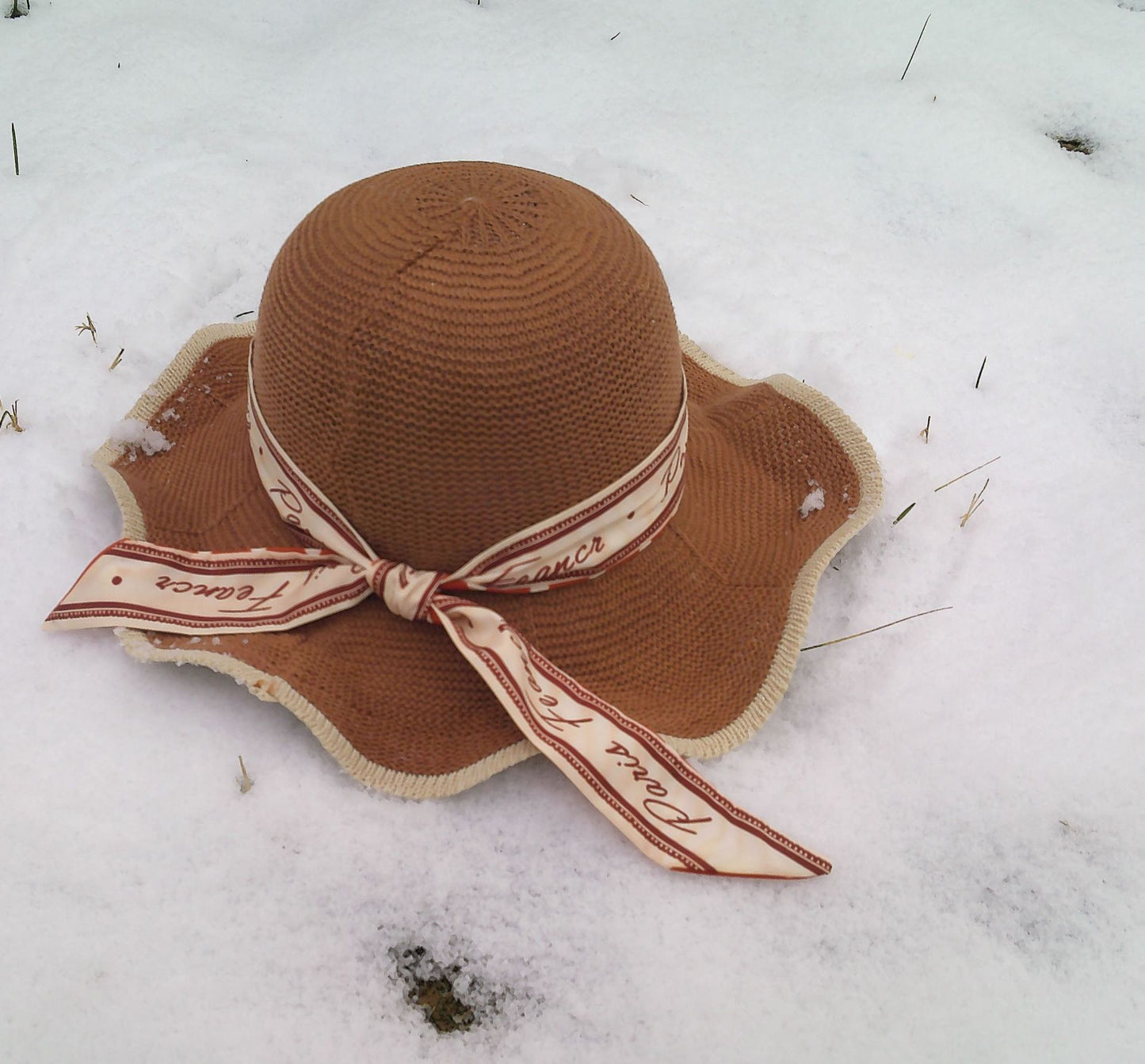 Ladies Summer Wide-brimmed Sunscreen Tricot Bucket Hat