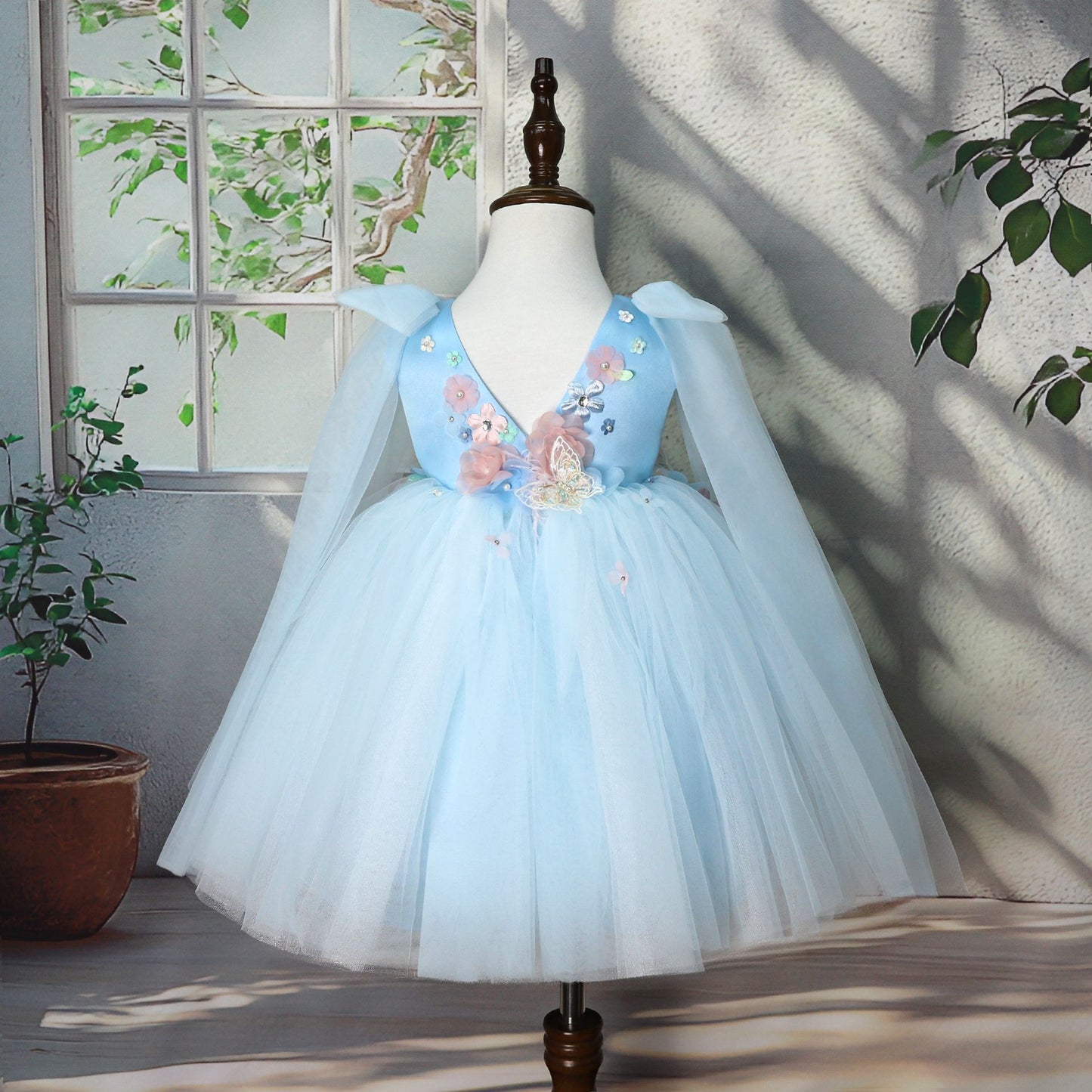 Cute Bow-tied Fairy Dress For Kids