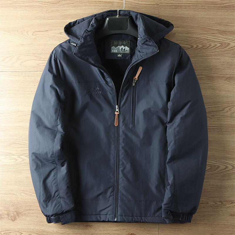 Men's Outdoor Casual Fleece And Thick Workwear Shell Jacket Jacket Tide