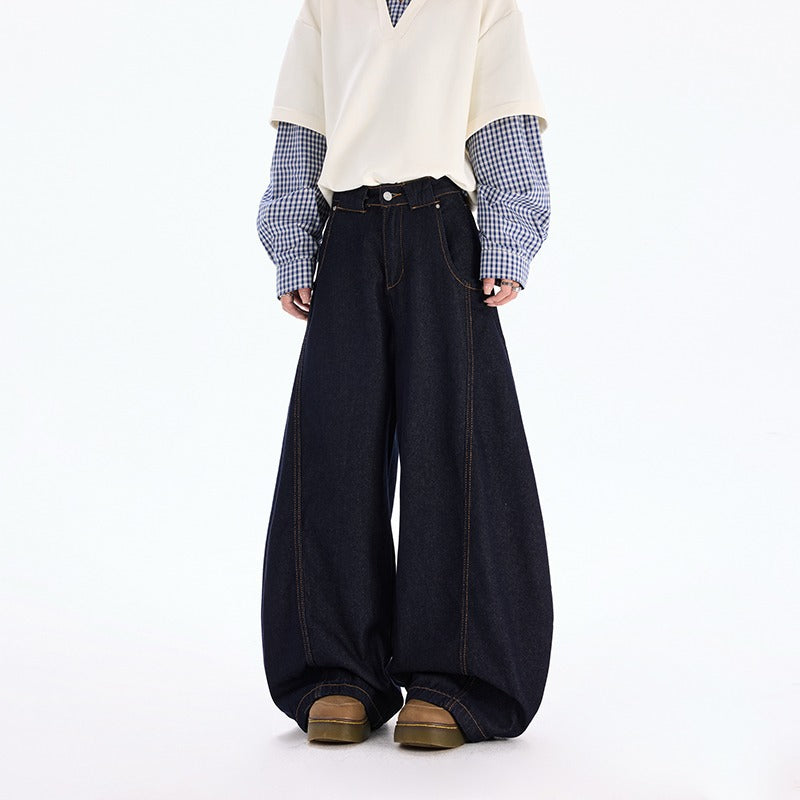 American Cowboy Loose Straight Wide-leg Pants