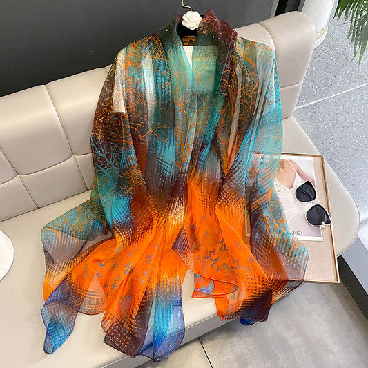 Silk All-matching Yousoft Scarf Long Elegant Scarf