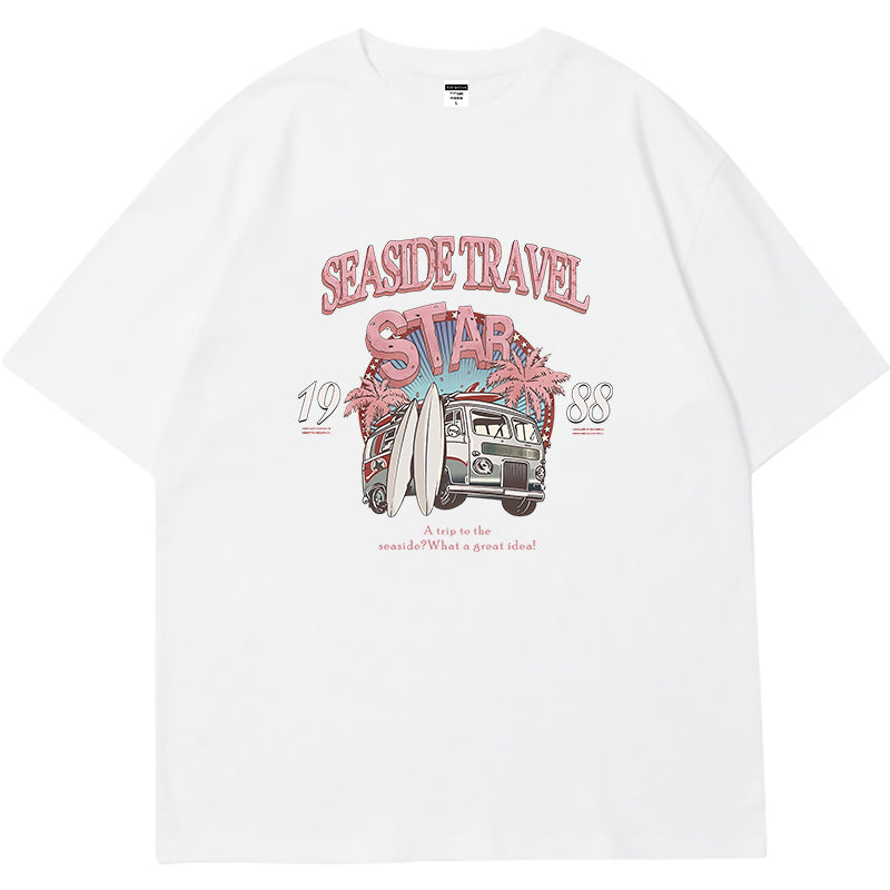 Women's Short-sleeved T-shirt Loose Crew Neck Top