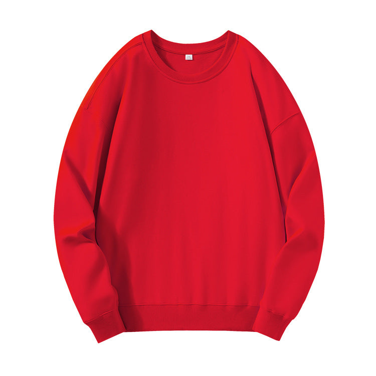 Rundhalset Sweater Kamgarnsjersey til mænd Med Droppede Skuldre Pullover