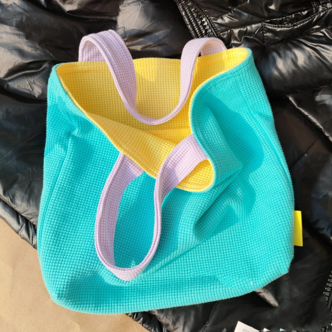 Cute Blue Contrast Tote Bag