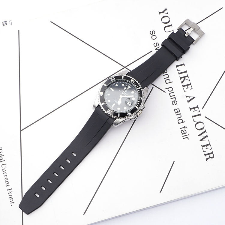 Silicone Black Water Ghost Rubber Watch Strap