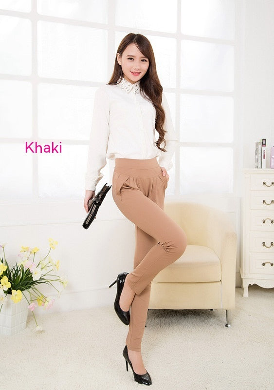 Damebukser Overtøj Koreanske Casual Bukser Trendy Store Og Små Størrelser Mode Slankende Harem Bukser Skinny Bukser