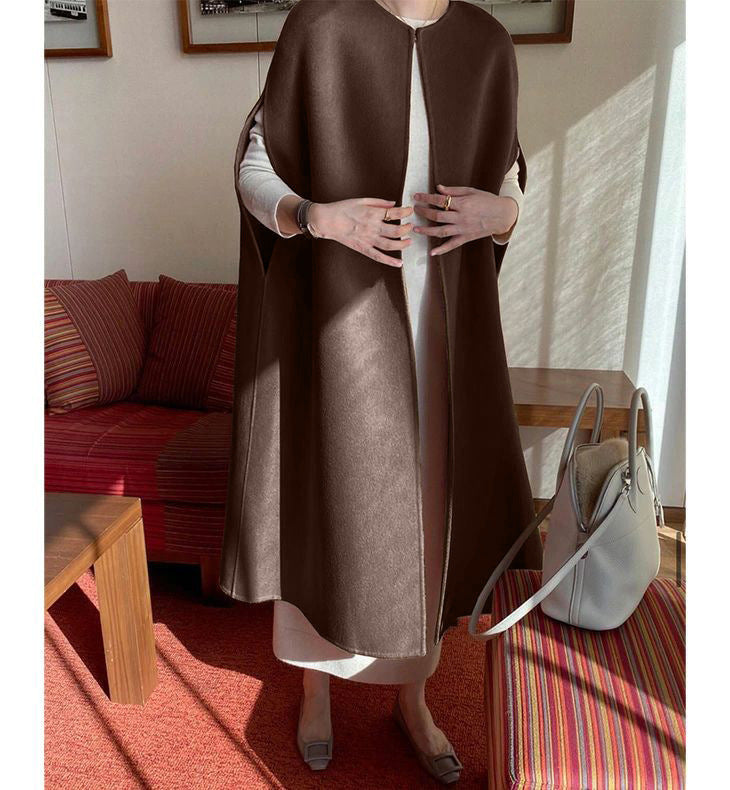 Women's Loose Wool Mid-length Vest Coat