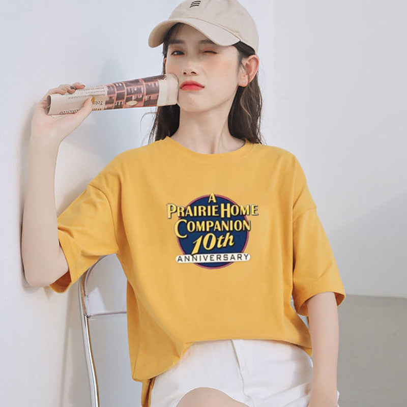 Watermelon Home Summer Short Sleeve T-shirt For Women