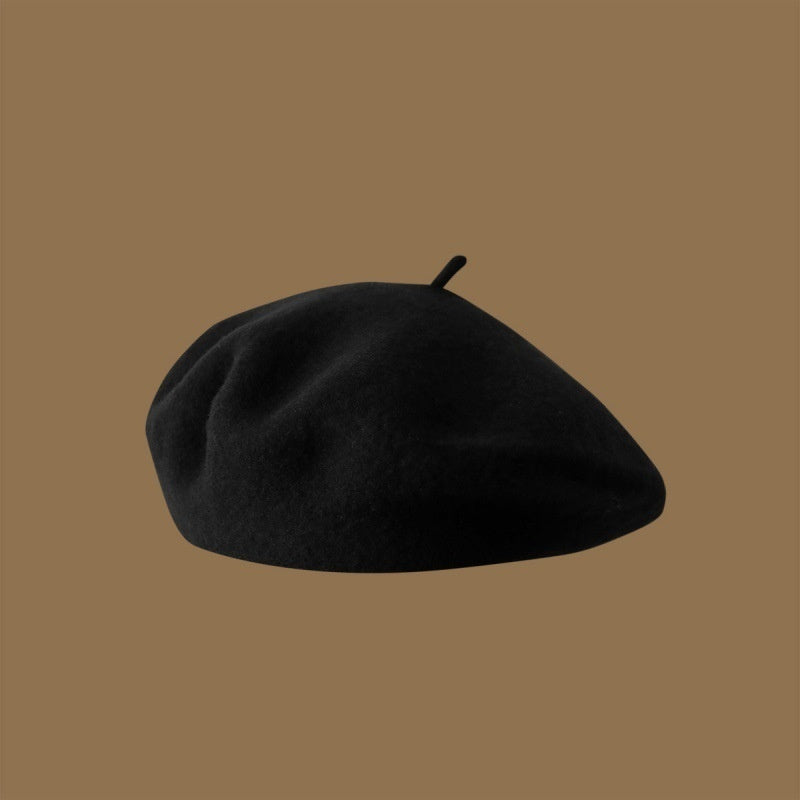 Uld Beret Piger Japansk Stil Kunstnerisk Vintage Malermunkehue