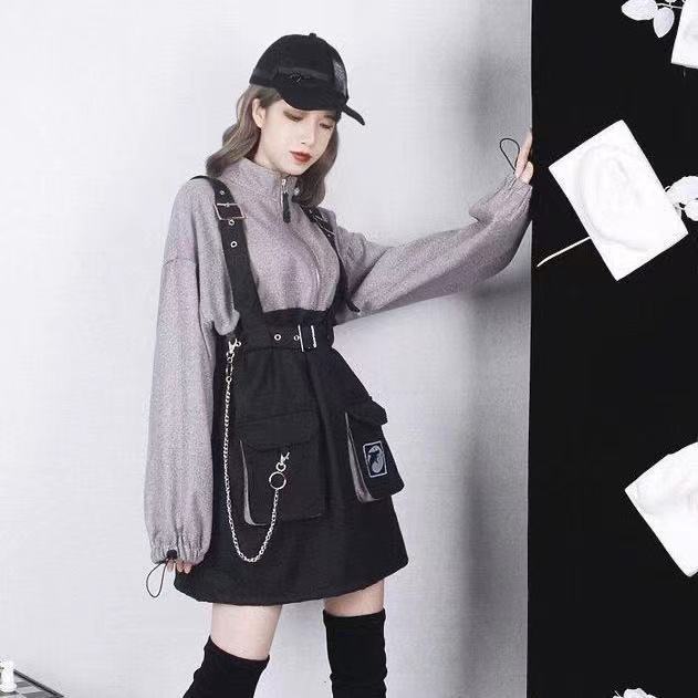 Women's Fashionable Simple Detachable Suspender Skirt