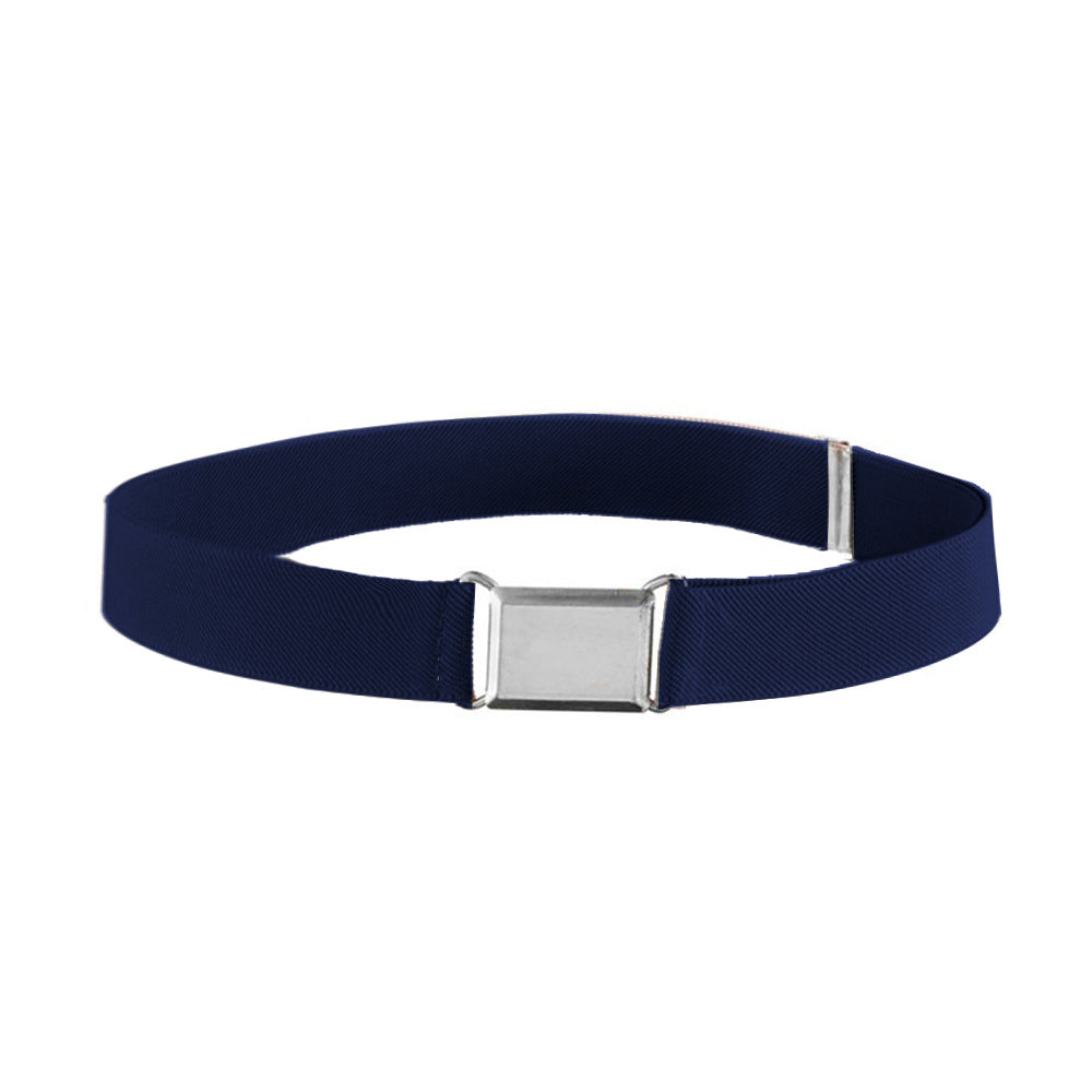 Children's Men's And Women's Elastic Band Monochrome Pants Belt