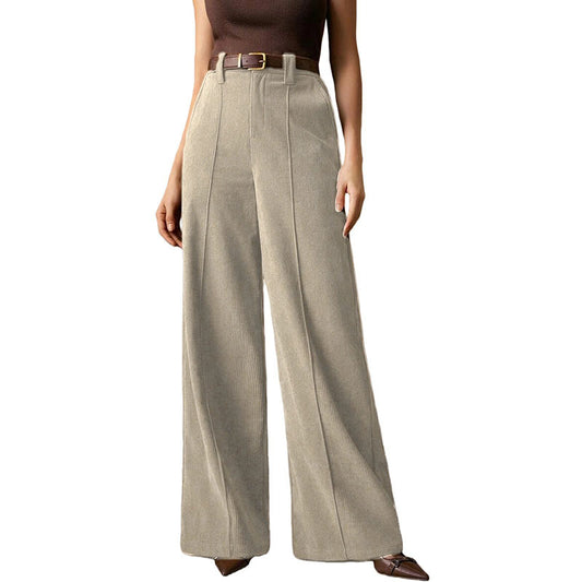 Autumn Draped Retro Corduroy Wide-leg Pants