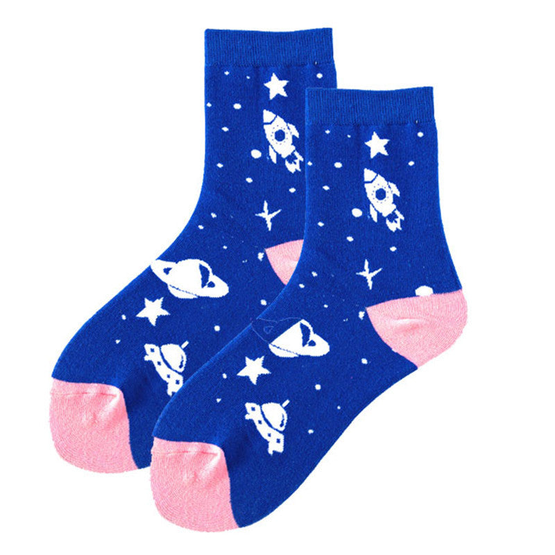 Artistic Cotton Socks Ins Four Seasons Trendy Women's Socks Cat