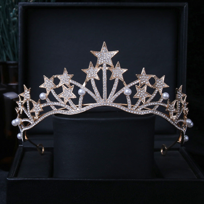 Hair Accessories Inlaid With Crystal Princess Crown