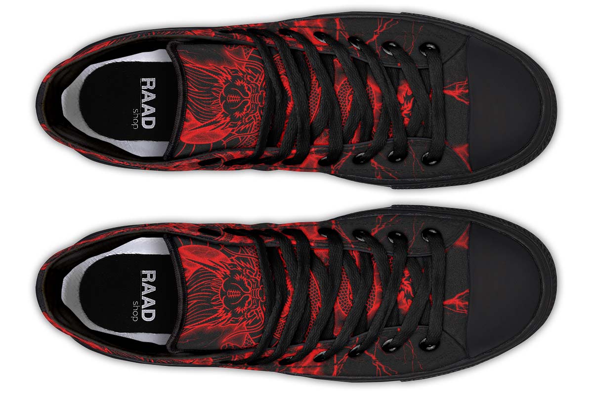 Men's And Women's Fashion Color Printing High-top Canvas Shoes