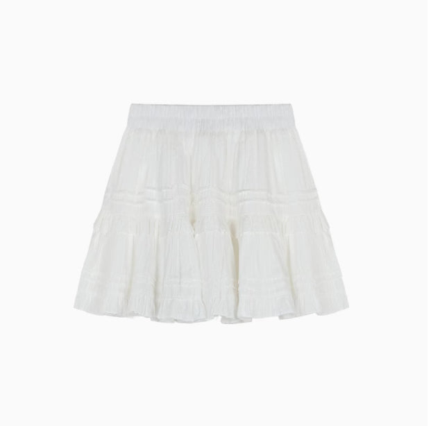Women's Simple French First Love White Suspender Dress Short Skirt