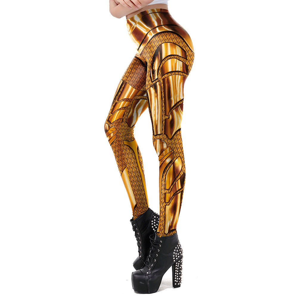 Digital Printing Leggings Women's Elastic Fitness Women