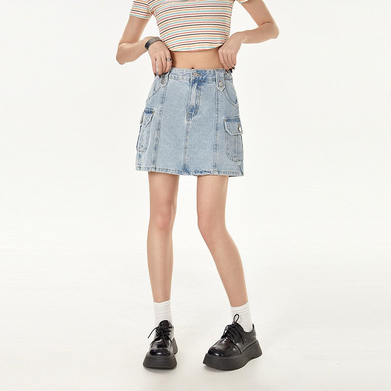 Women's American Retro Hot Girl Denim Skirt