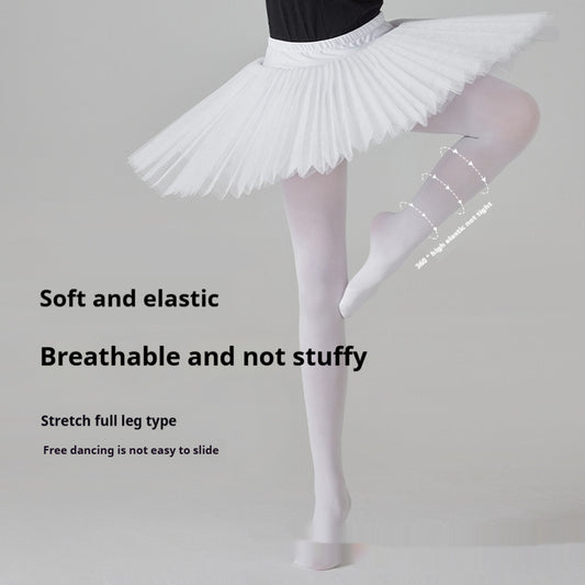 White Children Dance Skinny Slimming Stockings