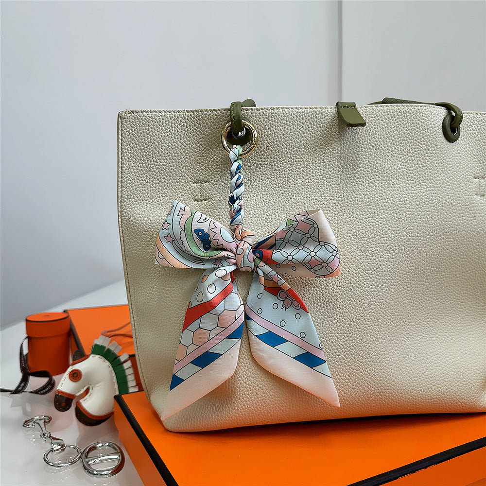 Women's Polyester Bag Decorative Scarf Pendant
