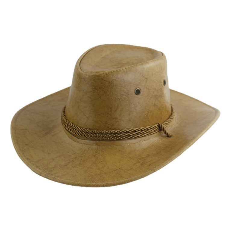 Western Denim Male Hat Double-sided Suede Sun Hat Female Horse Riding Hat