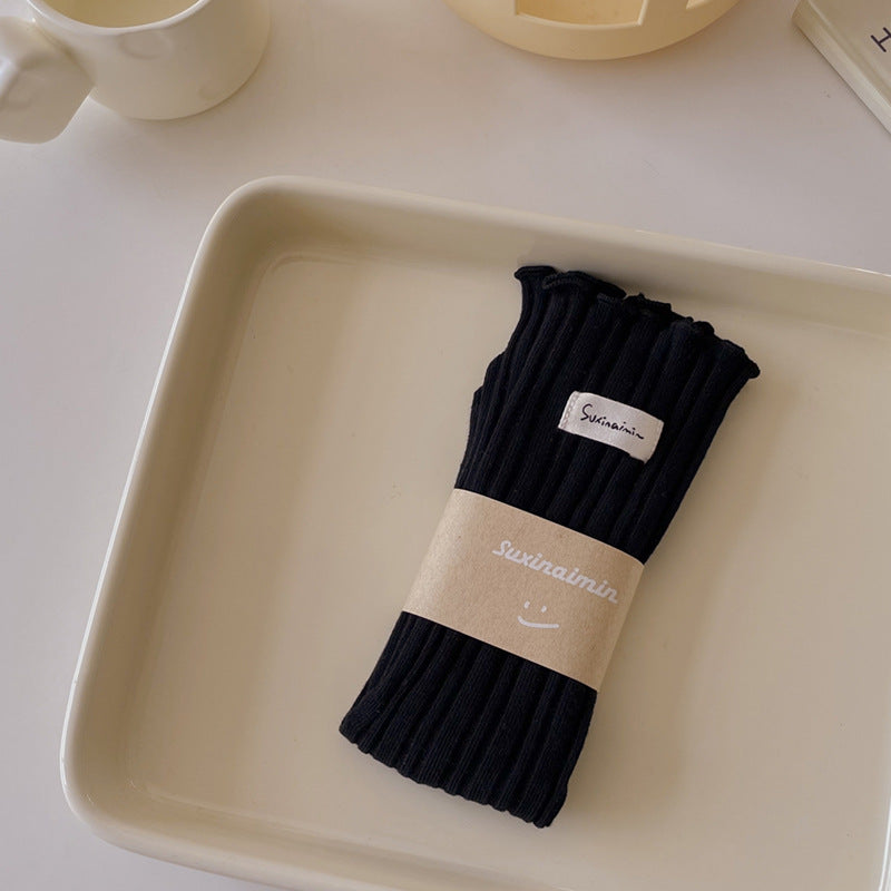Wooden Ear Socks Vertical Stripe Cotton