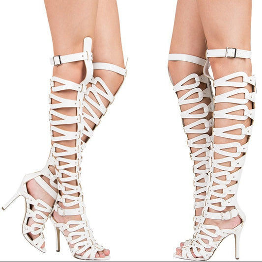 European And American Fashion Hollow Punk Rivet Personality Cool Boots