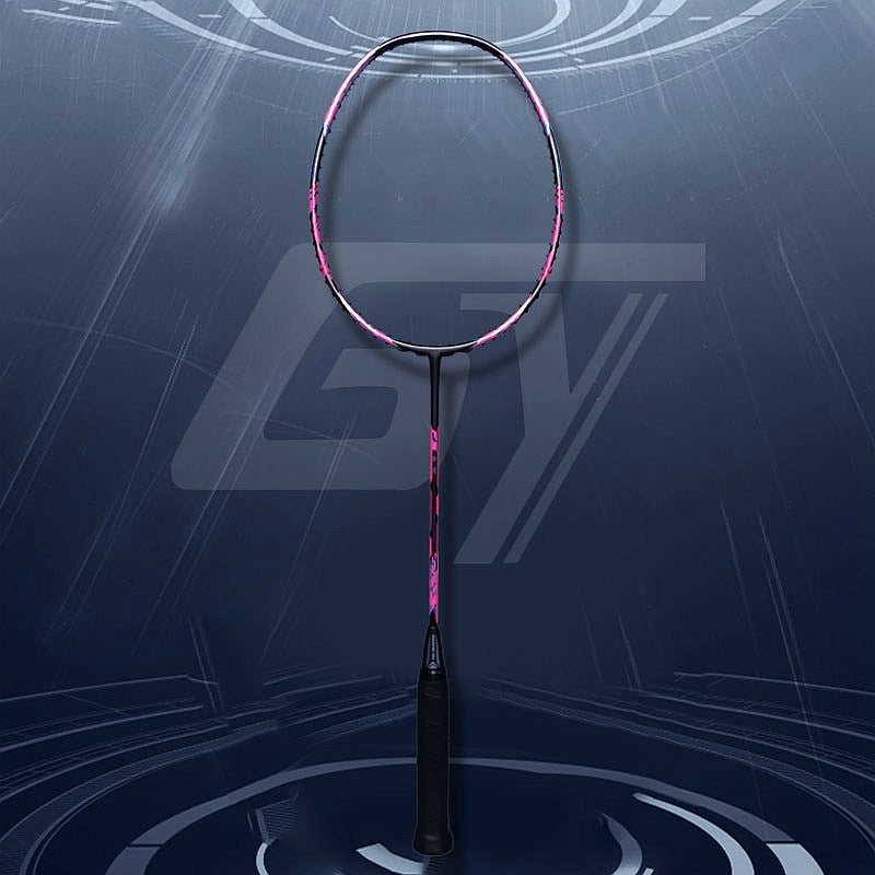Offensive Badminton Racket With Secondary Reinforcement Of 32 Pounds Of Carbon Fiber