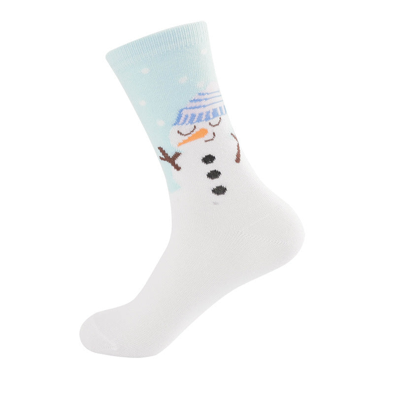 Santa Claus Elk Snowman Medium Tube Socks