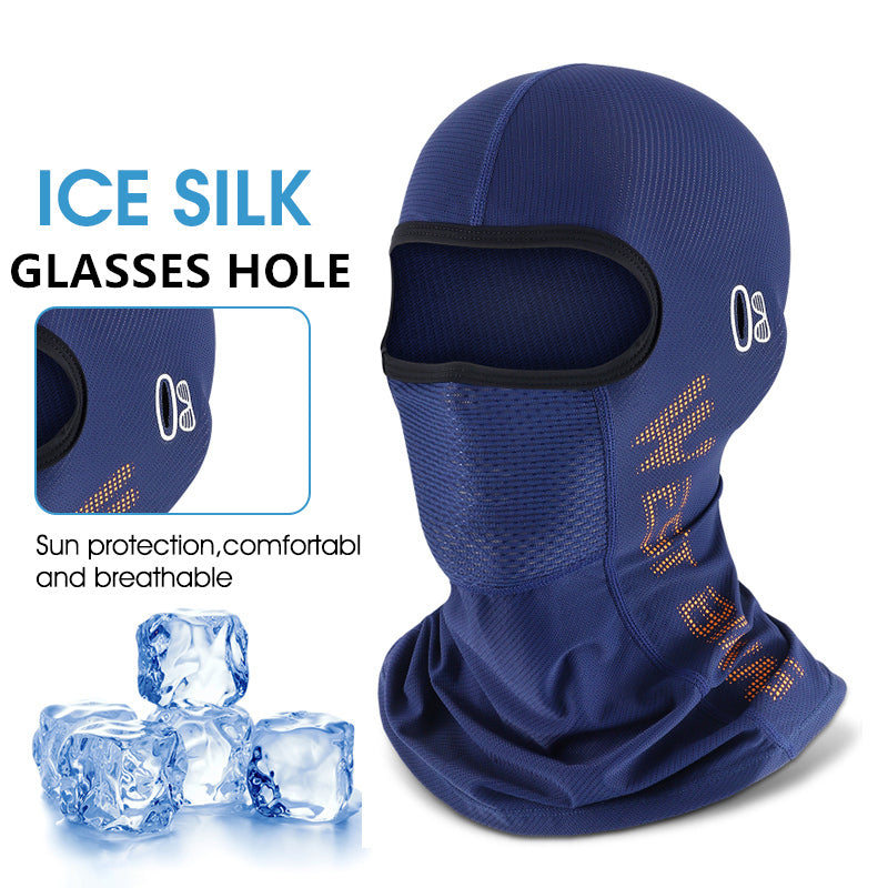 Cycling Mask Ice Silk Sunscreen Headgear Motorcycle Helmet