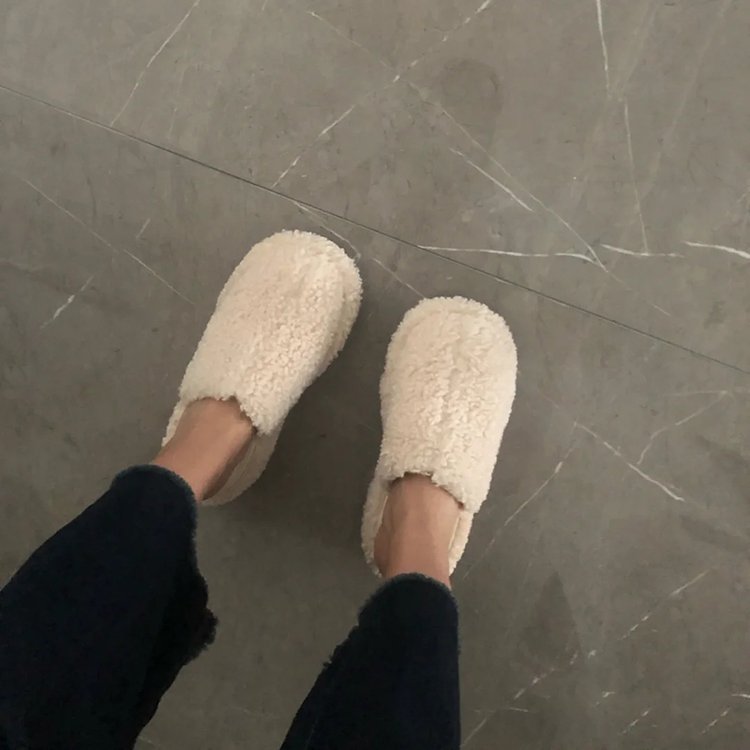 Women's Fashion Personality Baotou Plush Shoes