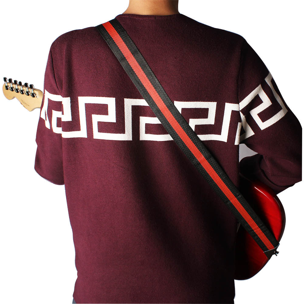 Folk Electric Wooden Guitar Bass Universal Stripe Ukulele Crossbody Strap
