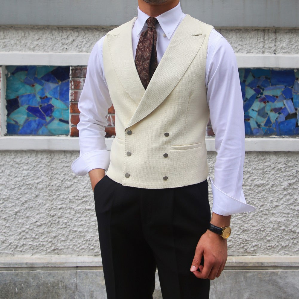 Men's Slim Fit Versatile Fashion Double Breasted Vest