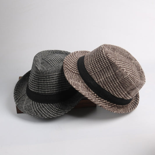 Lille Stilfuld Tophat Dame Pepita Uldhat