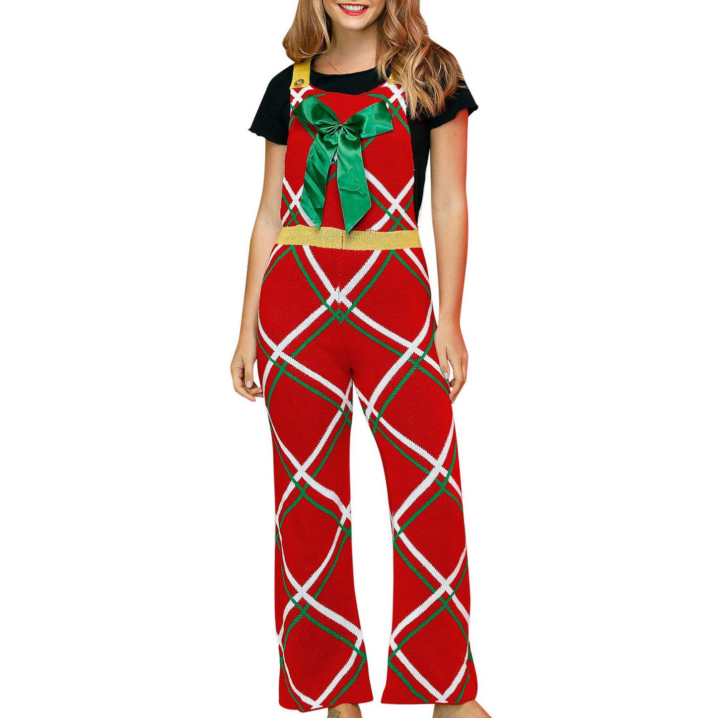Bowknot Christmas Jumpsuit Christmas Atmosphere