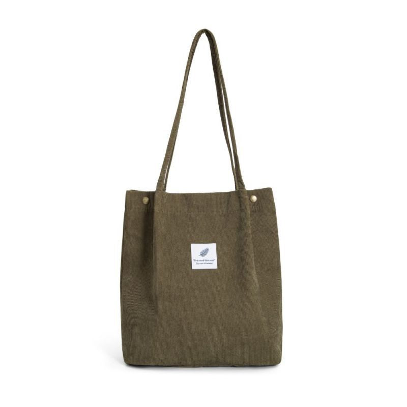 Summer literary small  corduroy canvas bag simple tide female hand shoulder bag