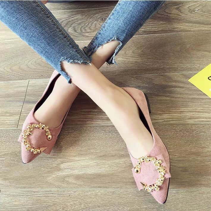 Shallow Mouth Pointed Flat Shoes
