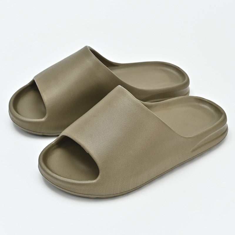Women's Thick Sole Heightened Solid Color Slippers