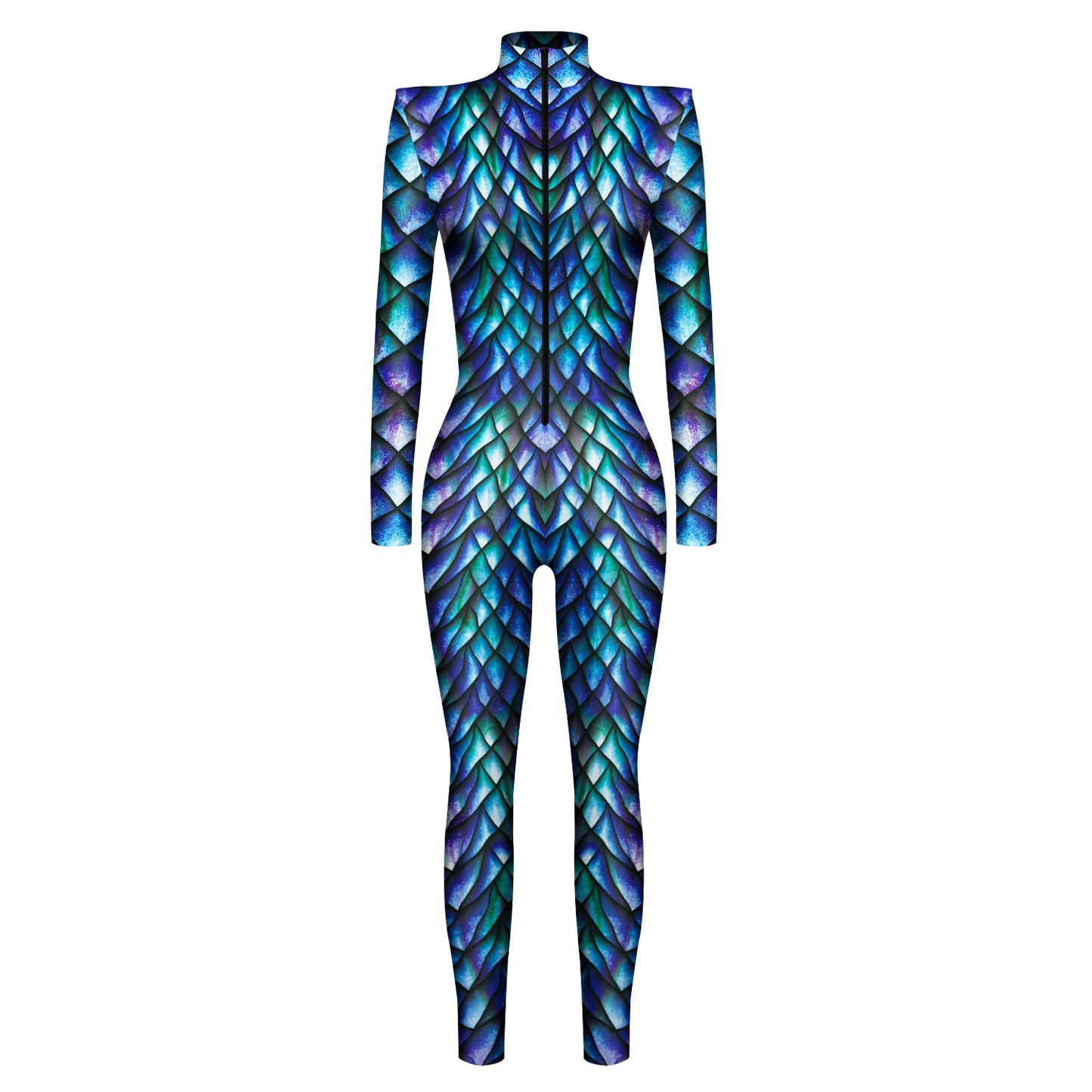 Slim Shoulder Pads Long Sleeve Cosplay Costume Jumpsuit