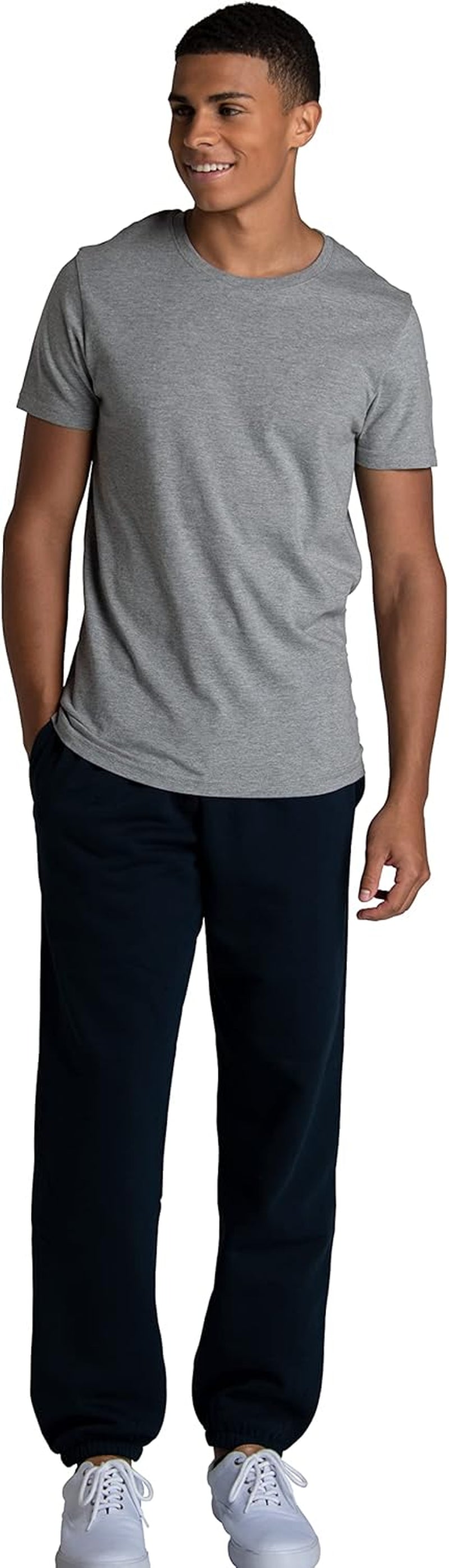 Eversoft Fleece Elastic Bottom Sweatpants with Pockets, Relaxed Fit, Moisture Wicking, Breathable