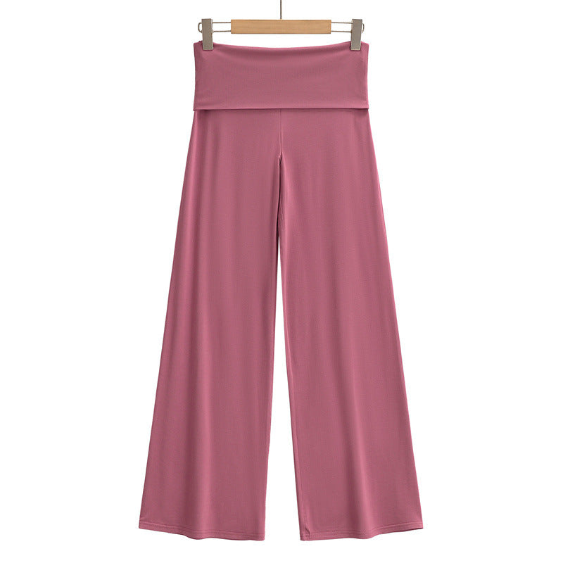 Women's Waist Straight Wide-leg Pants