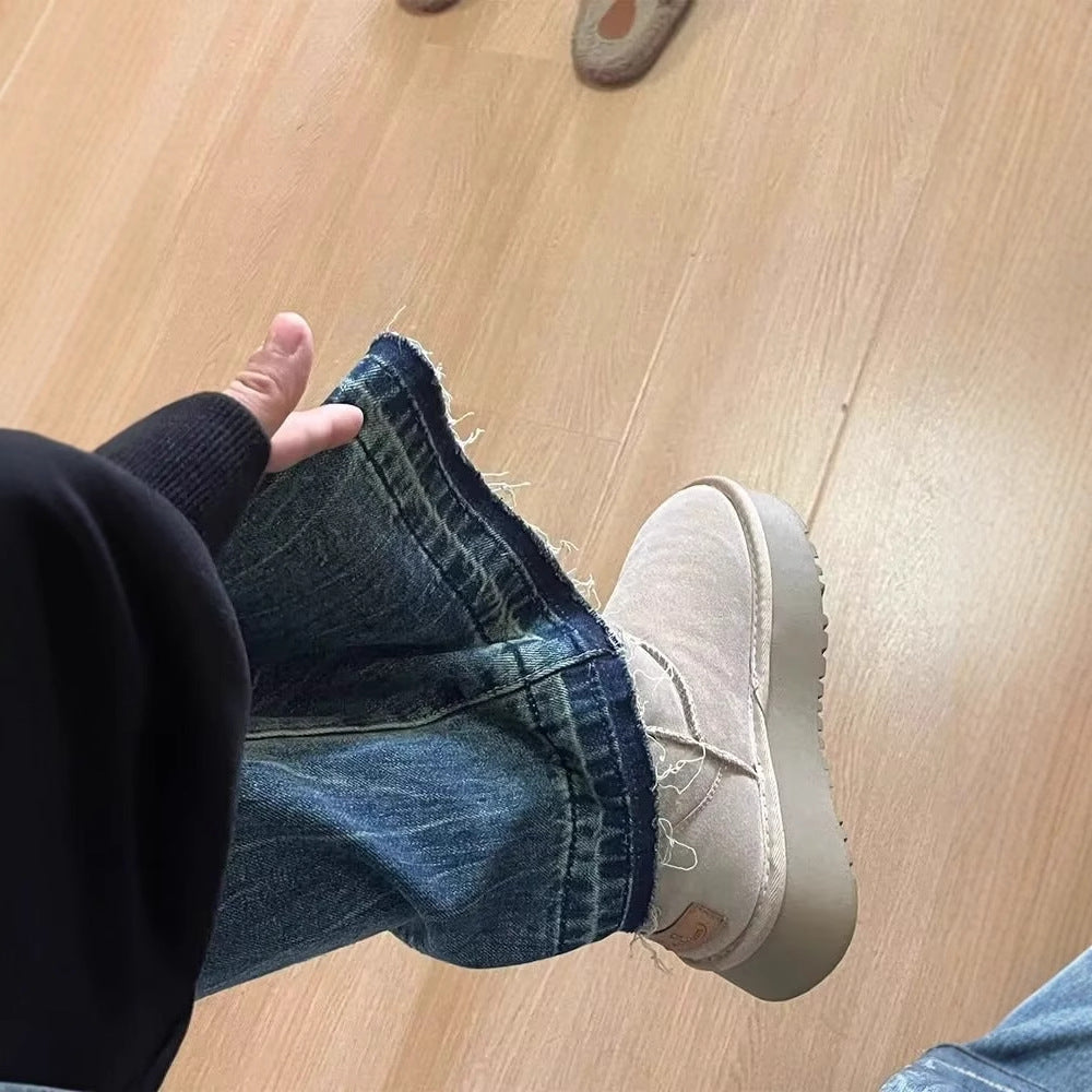 Chic Retro Bootcut Denim Jeans For Fall With A Premium Elevated Vibe