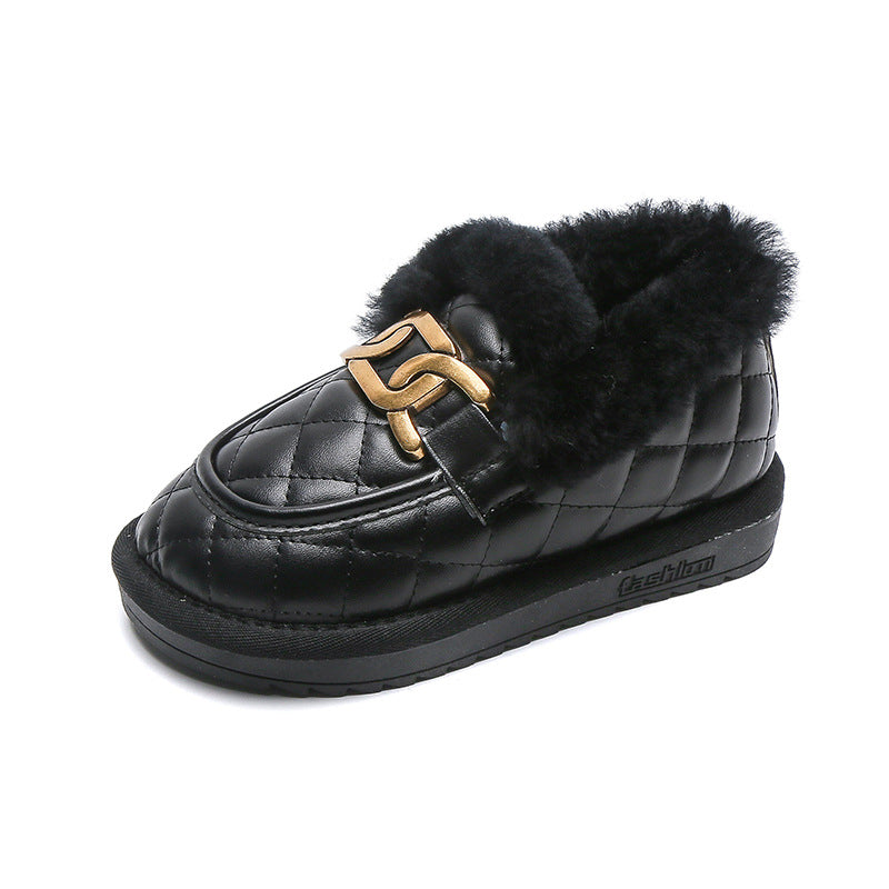 Winter Plus Velvet Thick One-step Warmth Student Casual Shoes